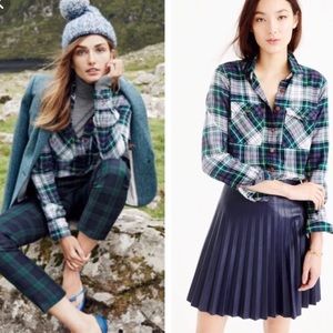 Jcrew iconic plaid button down size 12